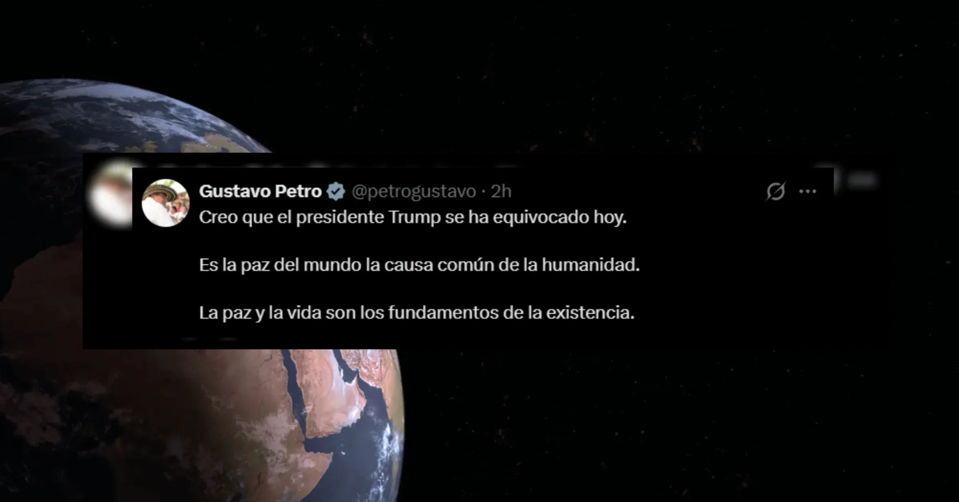 Petro le dice a Trump que “se equivoca” tras ataque a Irán y pide defender la paz mundial